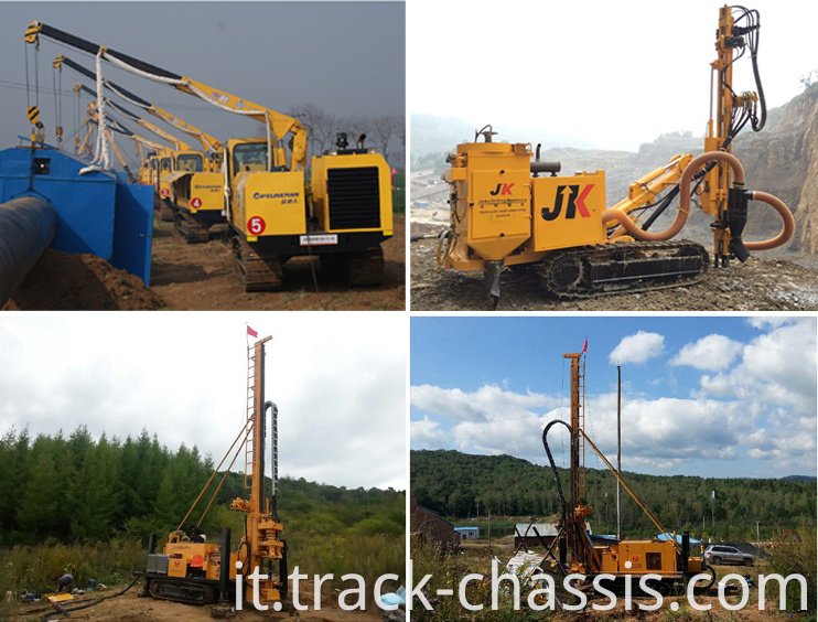 Pista in acciaio in gomma sottocarriage chassis 2ton 3ton 4ton 6ton 8ton 10t per crawler chassis escavatore di perforazione idraulica escavatore